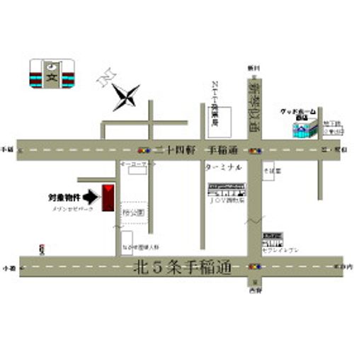 メゾンロゼパーク201の地図