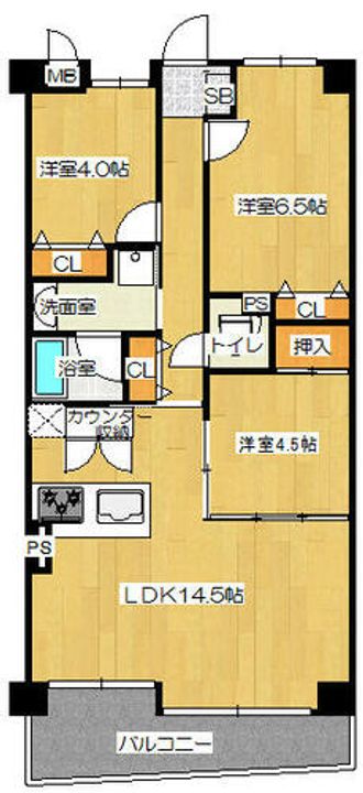 エグゼK&KⅠの間取り