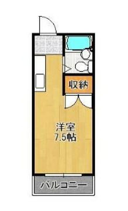 福岡県北九州市戸畑区中原東3丁目(マンション)の賃貸物件の間取り