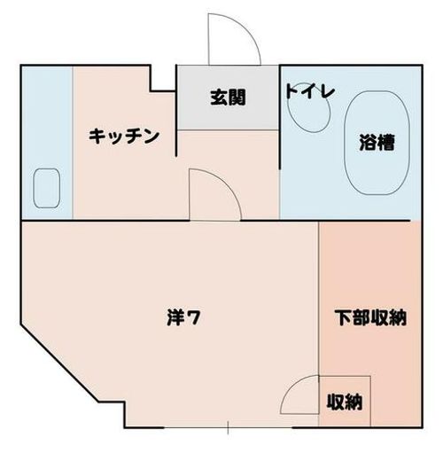 オアシス八幡B棟207の間取り