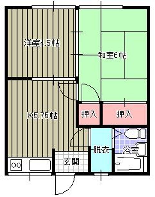 三保荘102の間取り