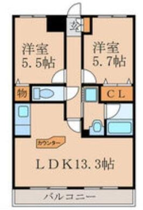 京都府京都市伏見区深草大亀谷大山町(マンション)の賃貸物件の間取り