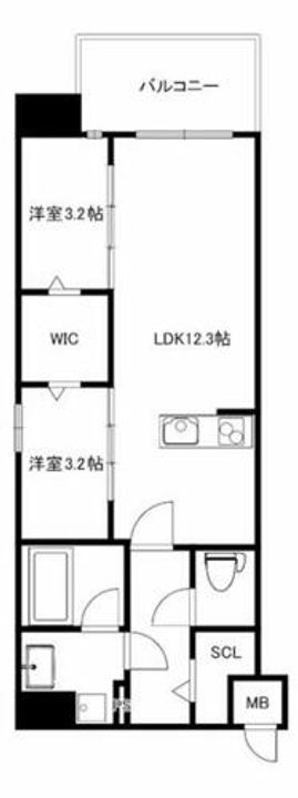 MODERN PALAZZO 六本松noblesse401の間取り