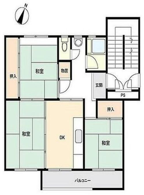 中央台団地217号の間取り