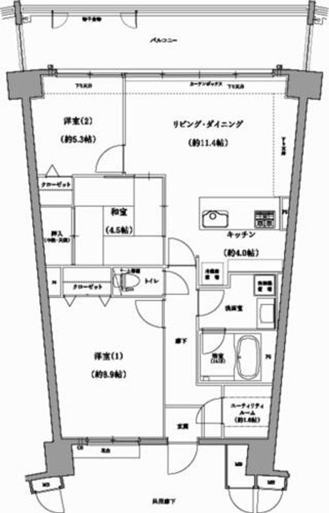 福岡県福岡市東区香椎照葉3丁目(マンション)の賃貸物件の間取り