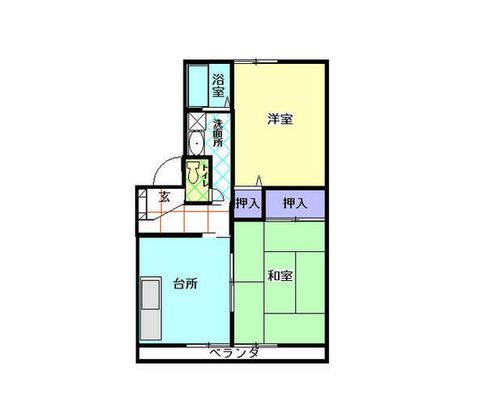 サンハイツ北上松の間取り