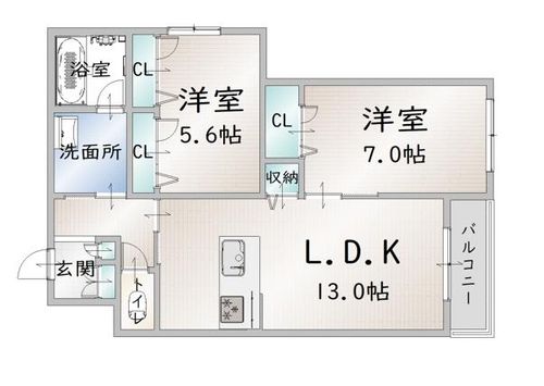 シャーメゾン烏丸五条の間取り