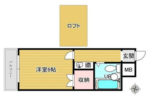 レオパレス住吉東第2202の間取り