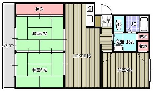 藤松スカイハイツ103の間取り