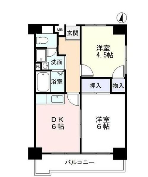 レスポアールEAST 21thの間取り