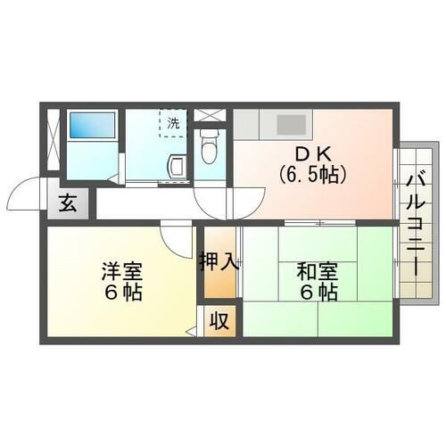 兵庫県姫路市香寺町溝口(アパート)の賃貸物件の間取り