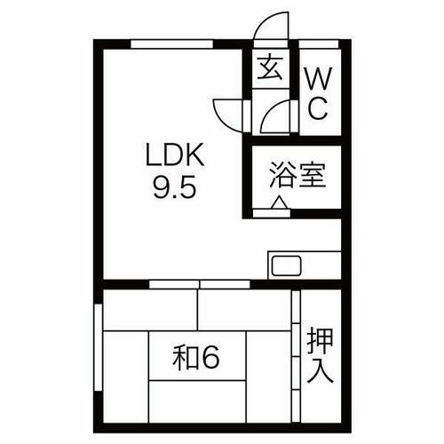 北海道札幌市東区北三十三条東12丁目(アパート)の賃貸物件の間取り