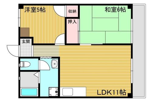 兵庫県加古川市平岡町一色(マンション)の賃貸物件の間取り
