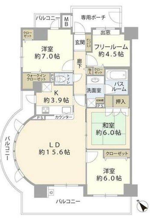 セレッソコート光明池ステーションシティの間取り