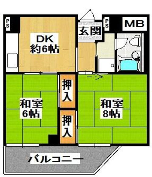 シャトー三愛貸マンションの間取り
