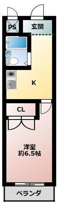 大阪府高槻市氷室町1丁目(マンション)の賃貸物件の間取り