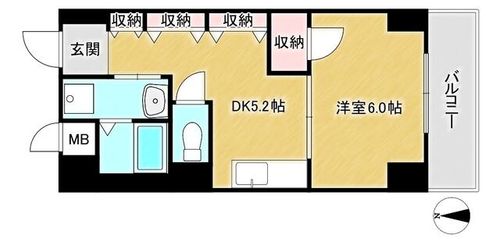 ハイツ国香401の間取り