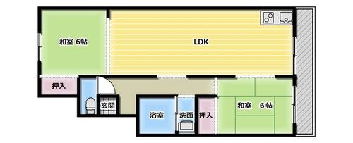 中之庄ハイツの間取り