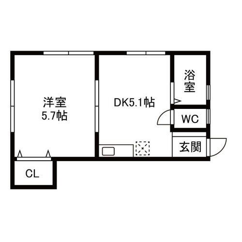 兵庫県神戸市灘区福住通2丁目(アパート)の賃貸物件の間取り