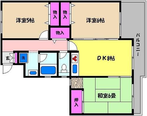 芦屋パティオの間取り