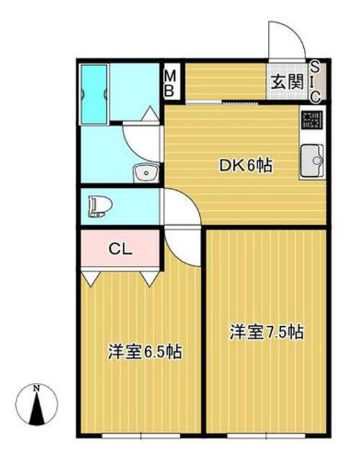 グランジュールA棟102の間取り