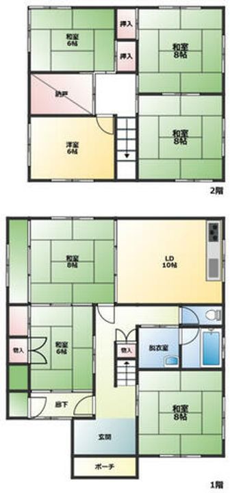 滋賀県大津市和邇今宿(一戸建)の賃貸物件の間取り