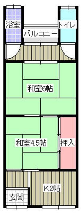 若松荘203の間取り