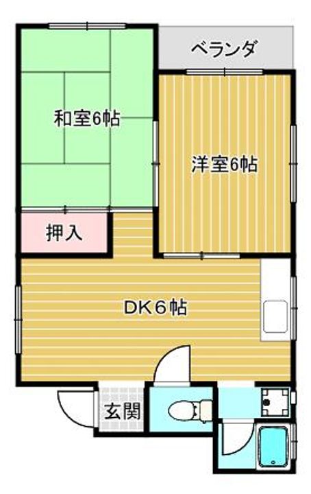 大阪府大阪市大正区北村2丁目(マンション)の賃貸物件の間取り