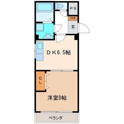 愛知県名古屋市中区新栄1丁目(マンション)の賃貸物件の間取り