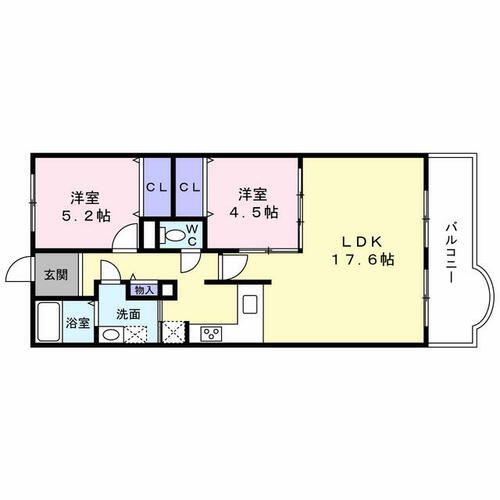兵庫県高砂市米田町米田(マンション)の賃貸物件の間取り