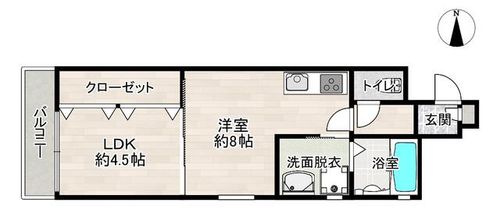 クリエオーレ大蓮東Ⅱの間取り