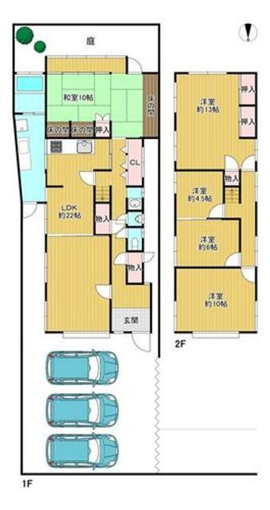 京都府京都市右京区鳴滝中道町(一戸建)の賃貸物件の間取り