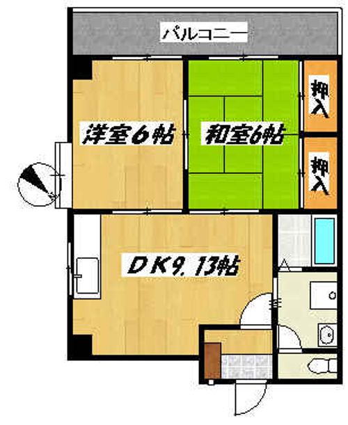 ライフハウス片野ビル501の間取り