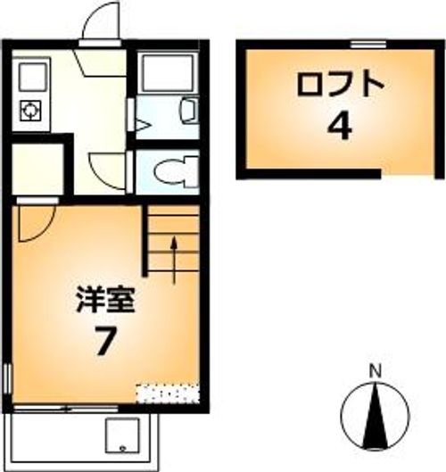 京都府京都市下京区堺町通五条上る俵屋町(アパート)の賃貸物件の間取り