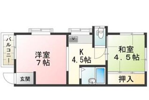 ルミエール広野2-Wの間取り