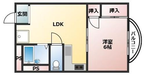 パークスクエアー東園田506の間取り