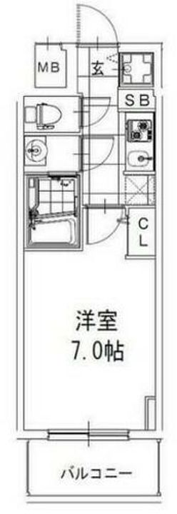 エスレジデンス難波ブリエの間取り