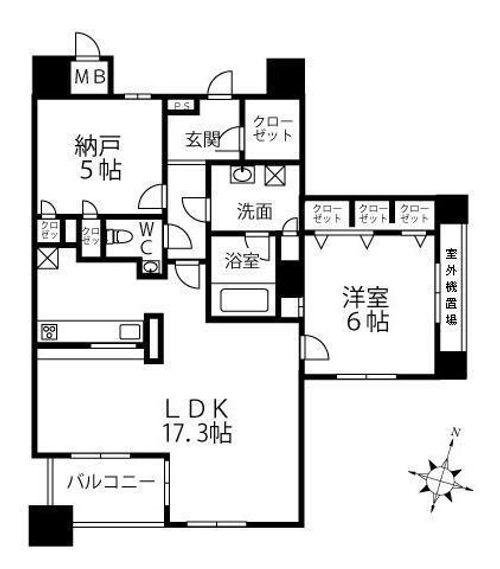 リベール三宮ミッド・キャストの間取り