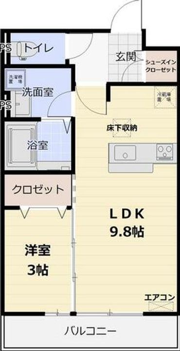 アゼリア・プロムナード203の間取り