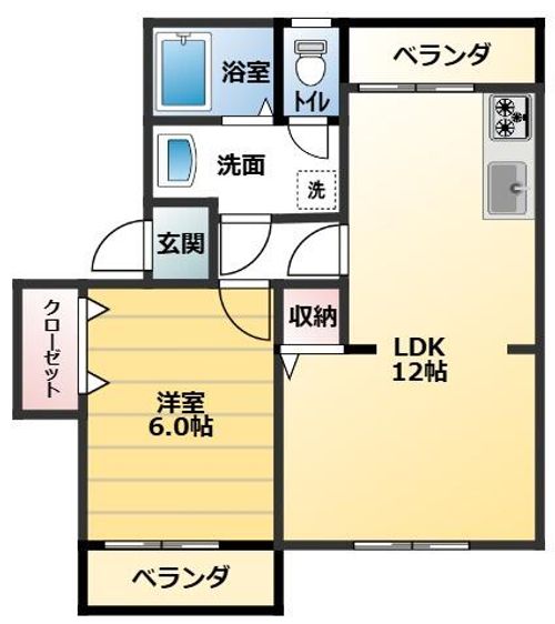 兵庫県加東市上滝野(マンション)の賃貸物件303の間取り