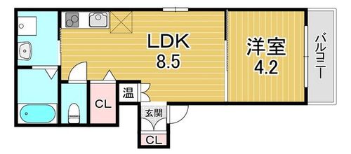 兵庫県神戸市長田区浪松町5丁目(アパート)の賃貸物件の間取り
