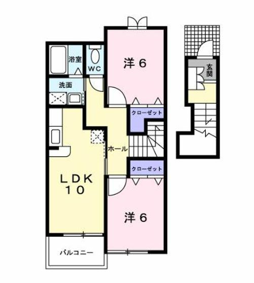ジュネス感田Bの間取り