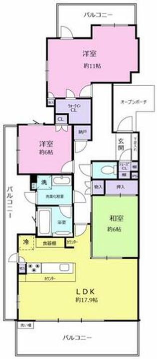 ゼルクシティNC棟の間取り
