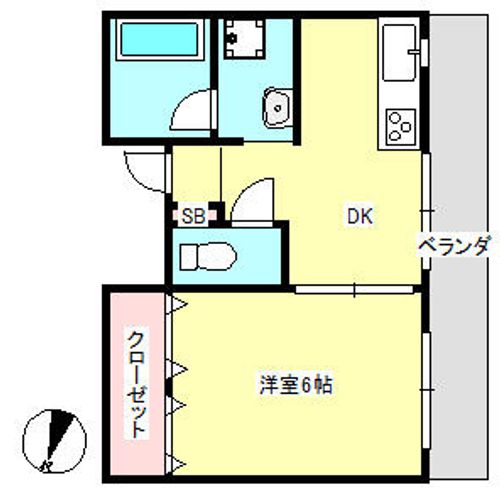 兵庫県神戸市長田区五番町7丁目(マンション)の賃貸物件の間取り