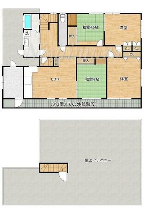 福岡県筑紫野市二日市中央6丁目(マンション)の賃貸物件の間取り