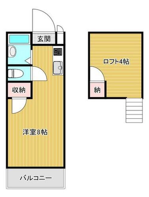 福岡県久留米市津福本町(アパート)の賃貸物件の間取り