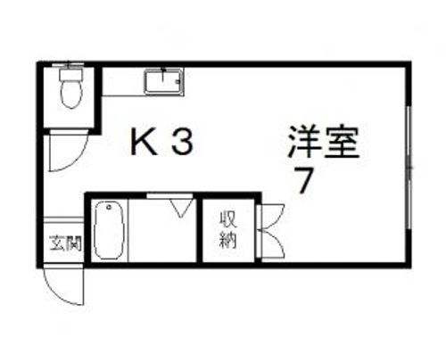北海道札幌市東区北二十三条東3丁目(アパート)の賃貸物件の間取り