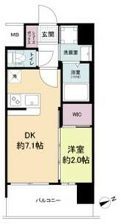 大阪府大阪市浪速区敷津西1丁目(マンション)の賃貸物件の間取り