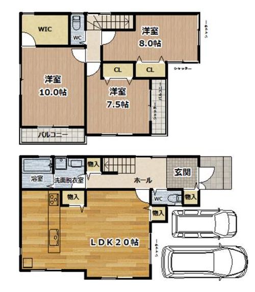 京都府京都市伏見区納所下野(一戸建)の賃貸物件の間取り
