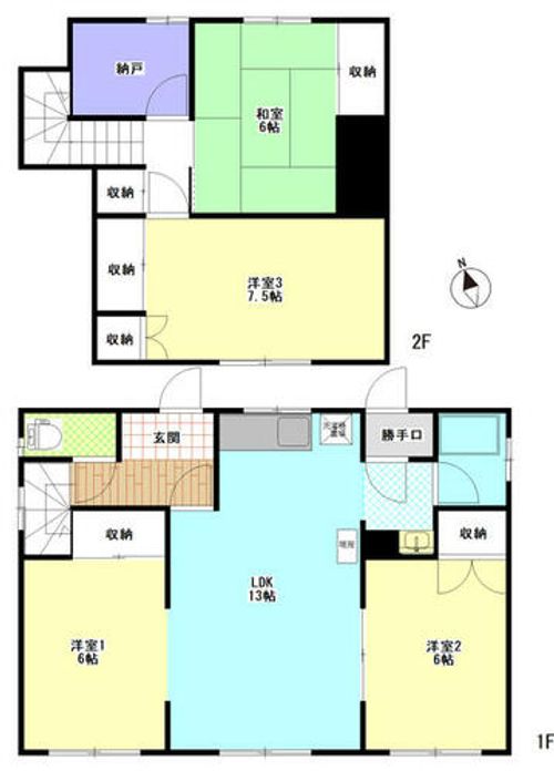 北海道滝川市滝の川町西6丁目(一戸建)の賃貸物件の間取り